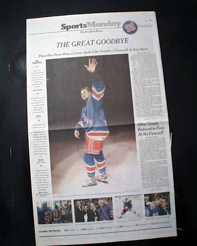 Wayne Gretzky retires...