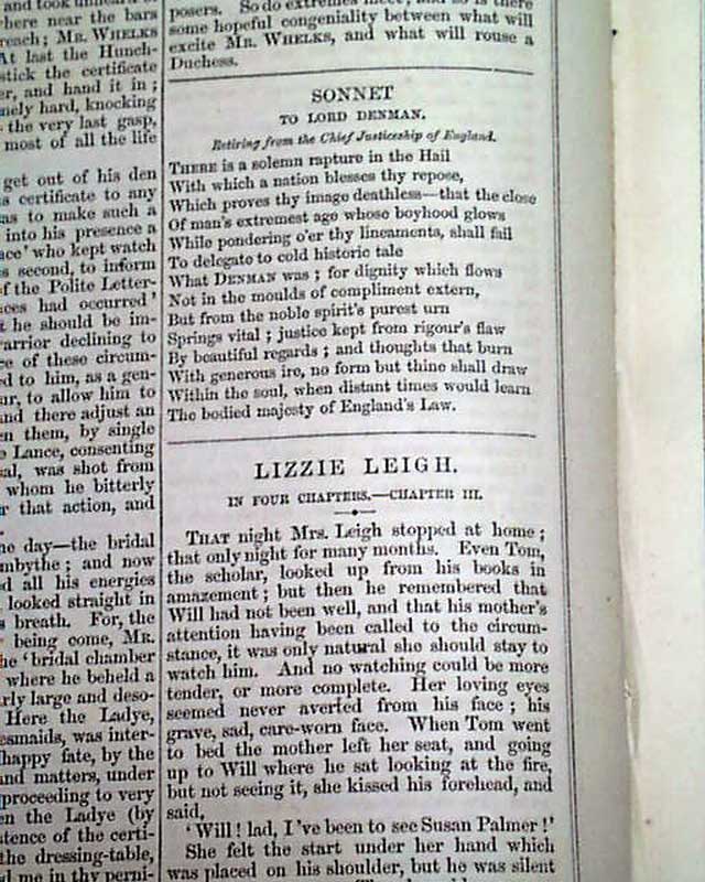 Rare 1850 magazine by author Charles Dickens literature