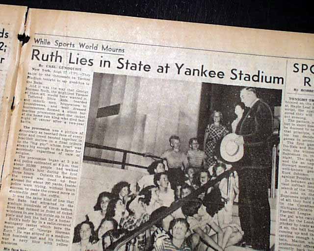 Death of Babe Ruth1948 