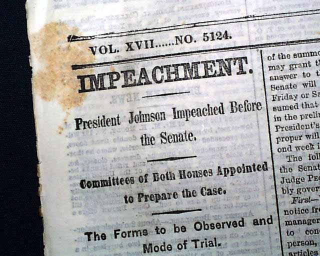 IMPEACHMENT OF ANDREW JOHNSON RareNewspapers Com   Image029 