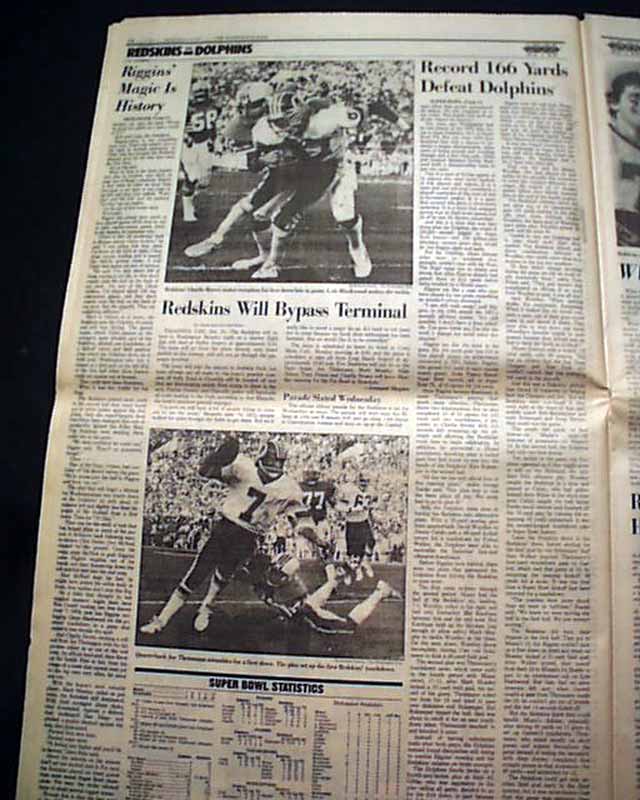 On this day in 1983, John Riggins and the Washington Redskins defeated the  Miami Dolphins in Super Bowl XVII. The victory marked the #Redskins  first, By The Burgundy & Gold