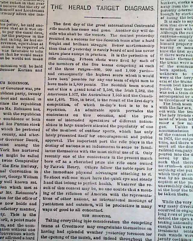 1876 Creedmoor centennial rifle match....