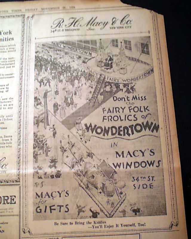 First Macy's Thanksgiving Day parade... - RareNewspapers.com