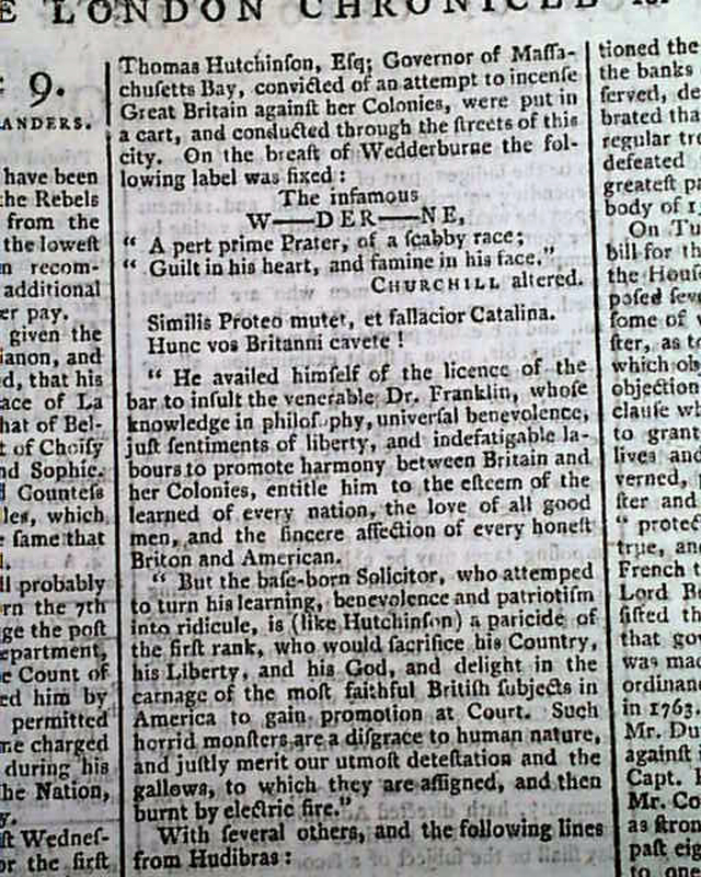 On Ben Franklin, taxation, and the Hutchinson Letters Affair