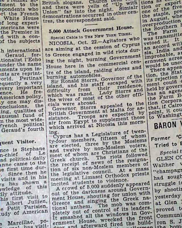 1931 Cyprus riot revolution.... - RareNewspapers.com