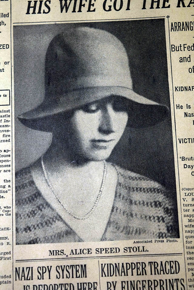 1934 Alice Speed-Stoll kidnapping ordeal ends....