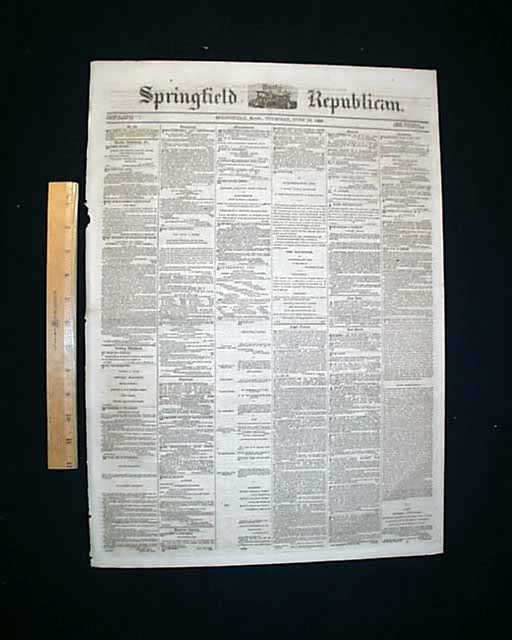 1863 Springfield MA Newspaper.... - RareNewspapers.com