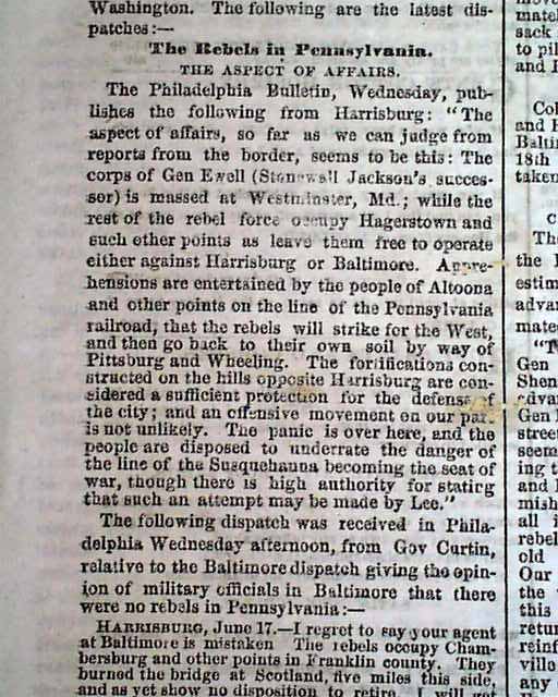 1863 Springfield MA Newspaper.... - RareNewspapers.com