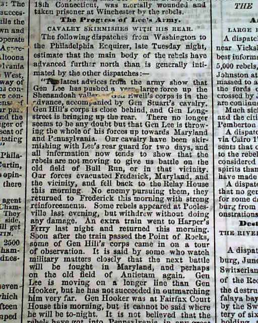 1863 Springfield MA Newspaper.... - RareNewspapers.com