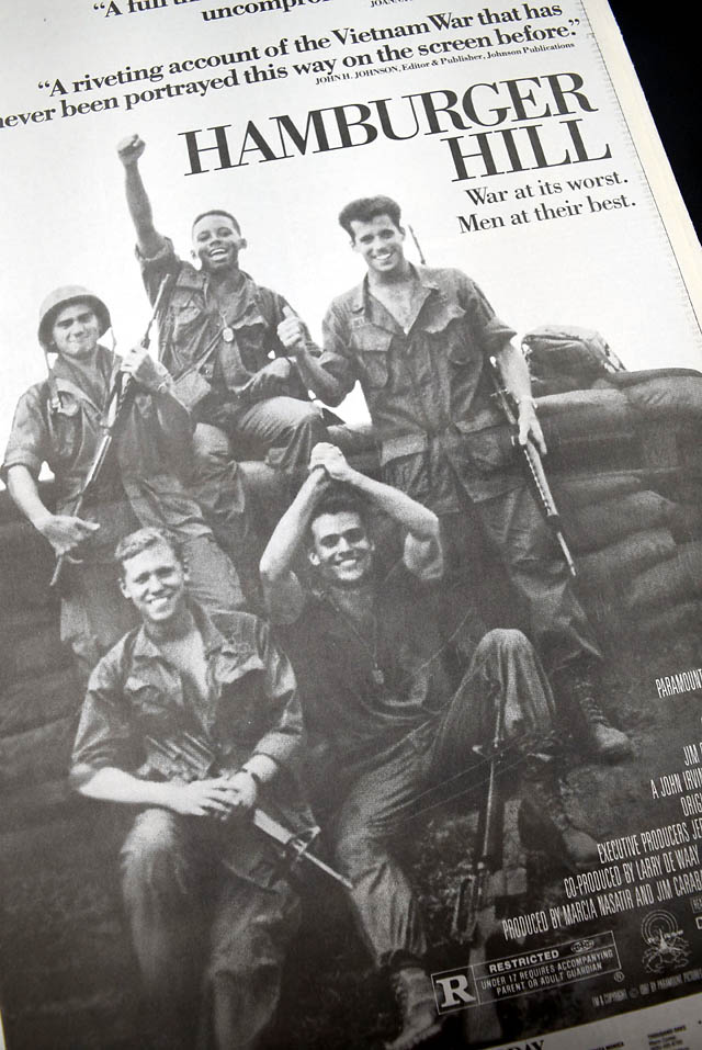 Review & premiere of "Hamburger Hill", in a Los Angeles newspaper...
