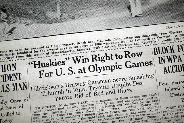 Washington rowing crew wins spot in Berlin Olypics...