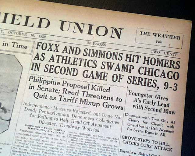 1929 World Series.... Cubs vs. A's.....