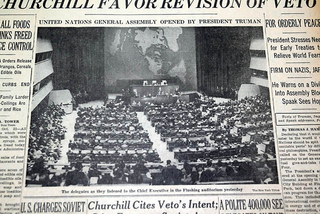THE NEW YORK TIMES, Oct. 24, 1946&nbsp;* Post World War II United...