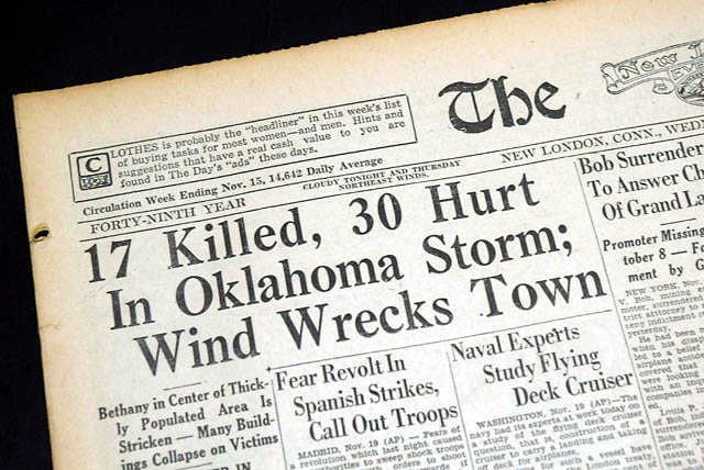 1930 Bethany, Oklahoma tornado disaster...