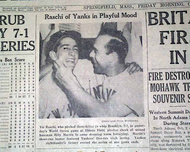 New York Yankees vs. Brooklyn Dodgers World Series..... -