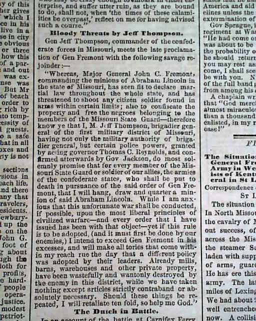 1861 Springfield MA Newspaper....