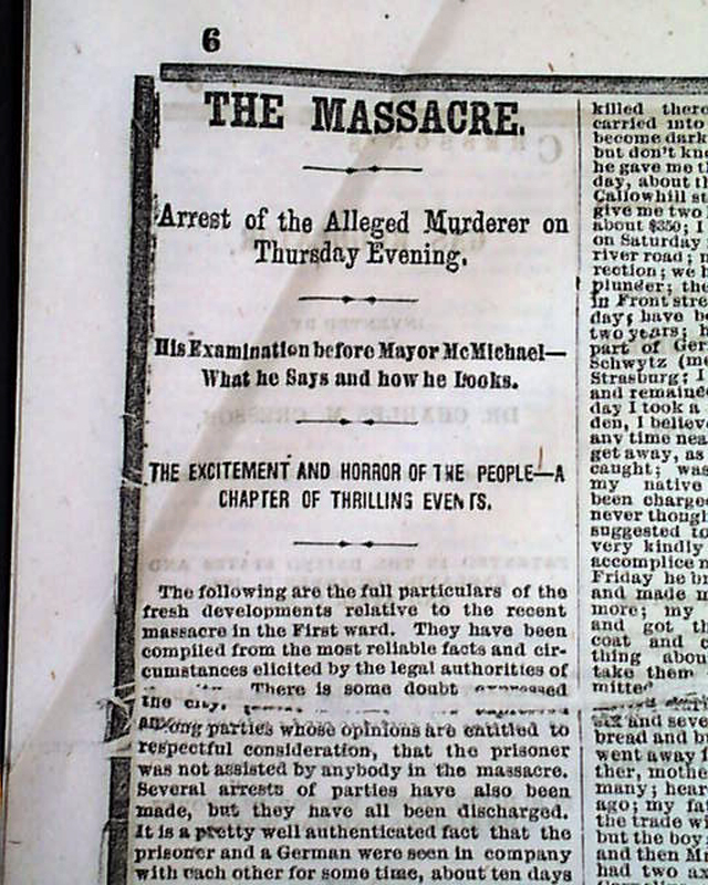 Philadelphia massacre... Dearing family murders... Anniversary of the ...