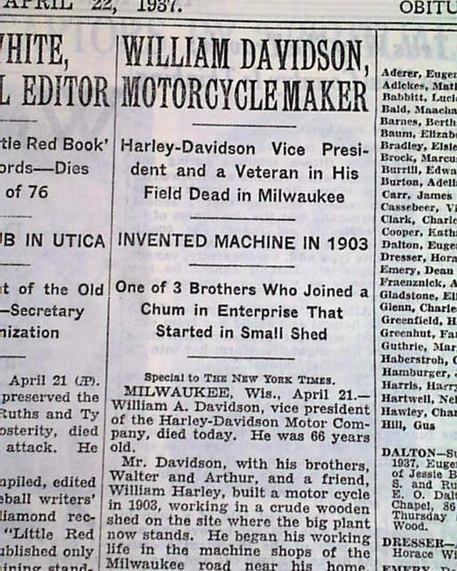 harley davidson founders