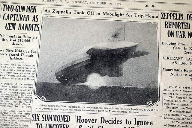 1st aerial stowaway found on Graf Zeppelin...