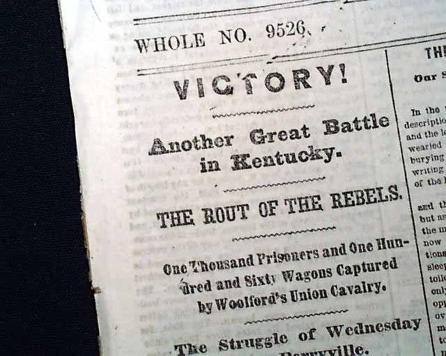 1862 Civil War Map of Kentucky.....