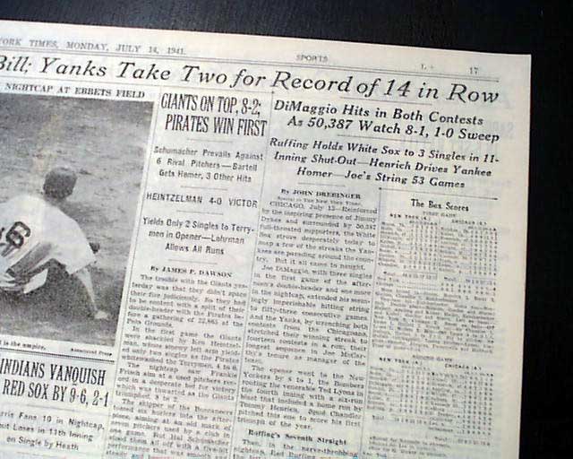 Did You Know: Joe DiMaggio's Famed Batting Streak Was Ended by One of  Milwaukee's Own - Milwaukee Magazine