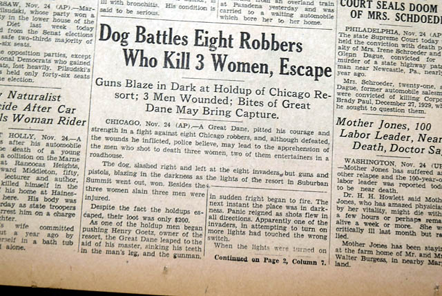 1930 "Baby Face Nelson" robbery...
