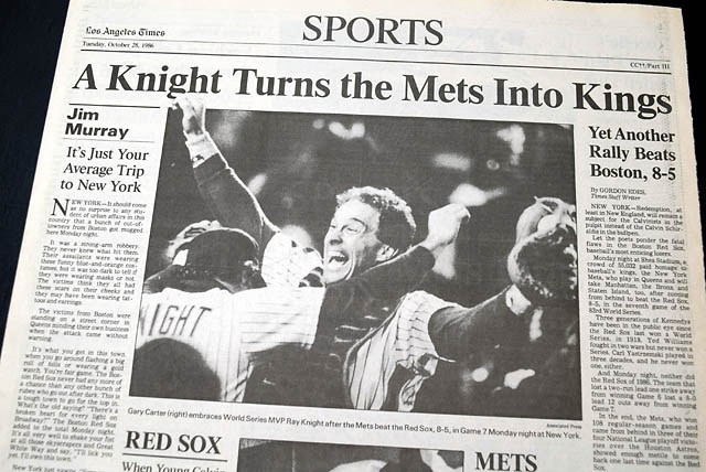 New York Mets win the 1986 World Series...