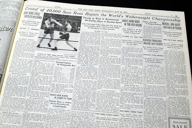 1935 Jewish boxer Barney Ross...