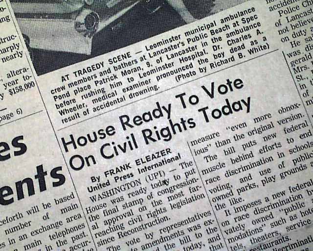 The Historic Civil Rights Act Rarenewspapers Com