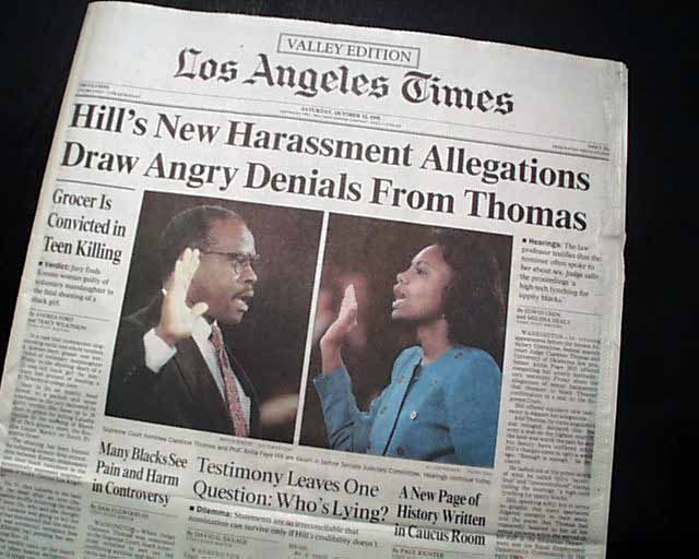 Anita Hill testifies before Senate Judiciary Committee death of