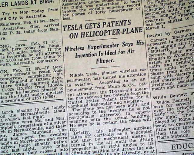 1928 Nikola Tesla... Father of radio.... - RareNewspapers.com