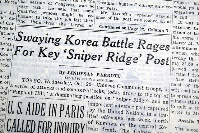1952 Battle of Triangle Hill... Korean War...