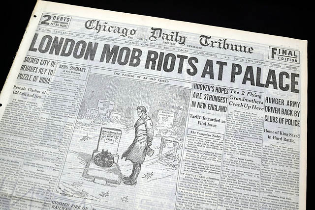 1932 great depression era "London Hunger Riots"....