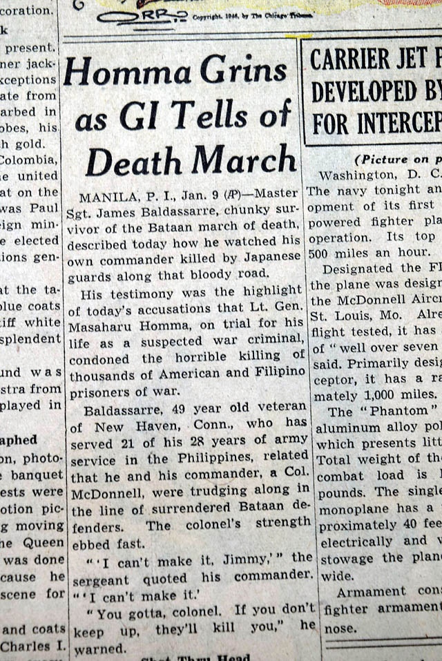 Bataan death march trial... Masaharu Homma...