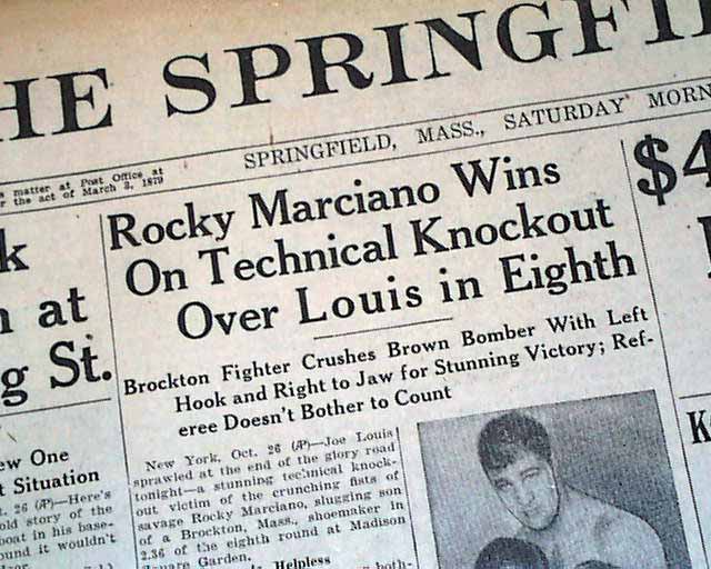 ESPN Ringside on X: On this date in 1951, Rocky Marciano knocked out Joe  Louis and sent him into retirement 🥊  / X