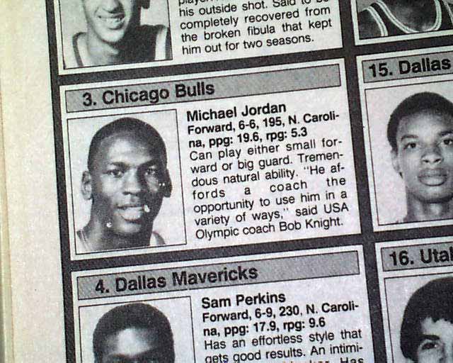 Michael Jordan drafted by Bulls in 1984... - RareNewspapers.com
