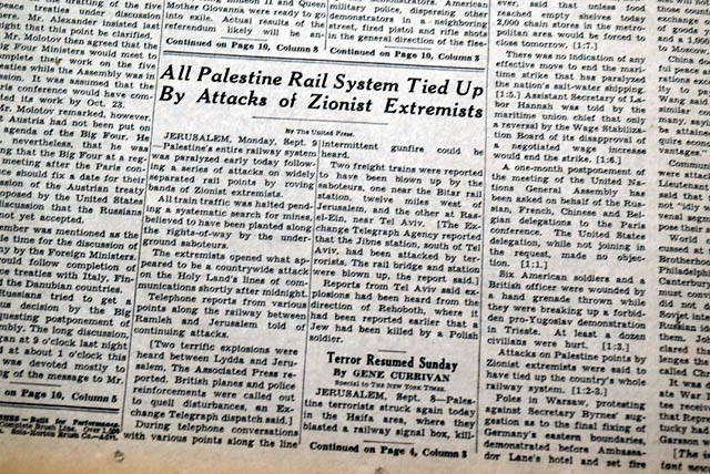 Zionists attack British Mandatory Palestine...