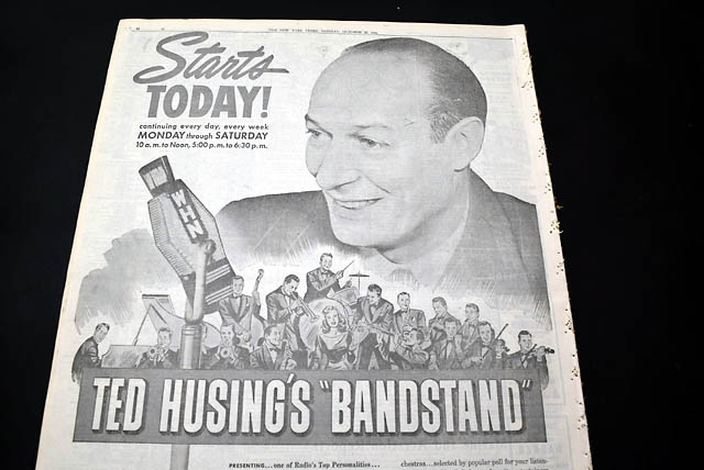 1946 Ted Husing Bandstand opening day advertisement....
