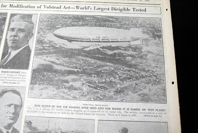 1931 USS Akron Navy airship very 1st flight...