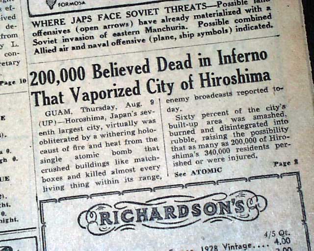 Russia declares war in Japan... Hiroshima...