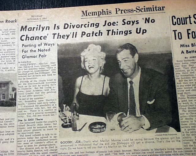 Marilyn Monroe and Joe DiMaggio: The End of a Marriage, 1954