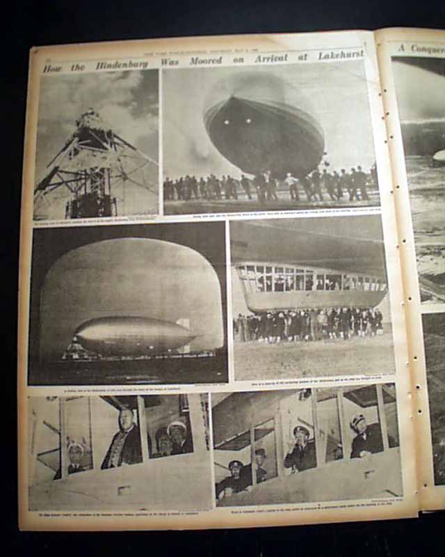 First flight of the Hindenburg to the U.S... - RareNewspapers.com