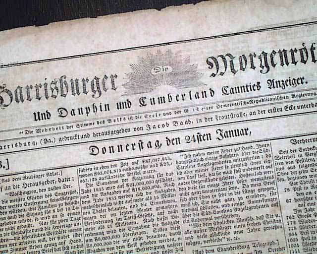 German language newspaper from Harrisburg...