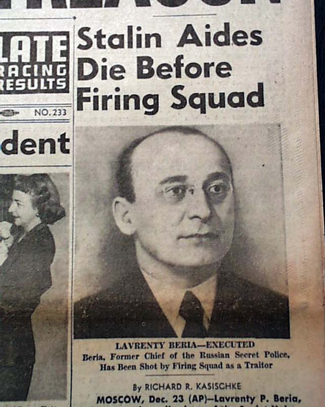 Lavrentiy Beria execution... Russian leader... - RareNewspapers.com