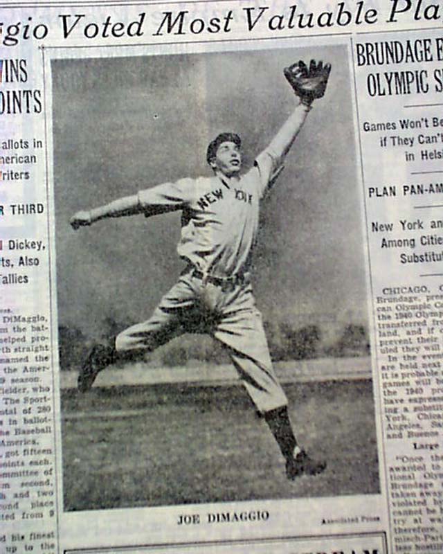 MAJESTIC  JOE DIMAGGIO New York Yankees 1939 Cooperstown Baseball