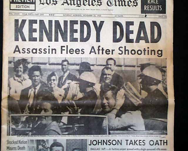 President Kennedy Is Assassinated... - RareNewspapers.com