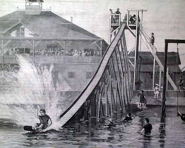 Early Swimming Slide in 1888...