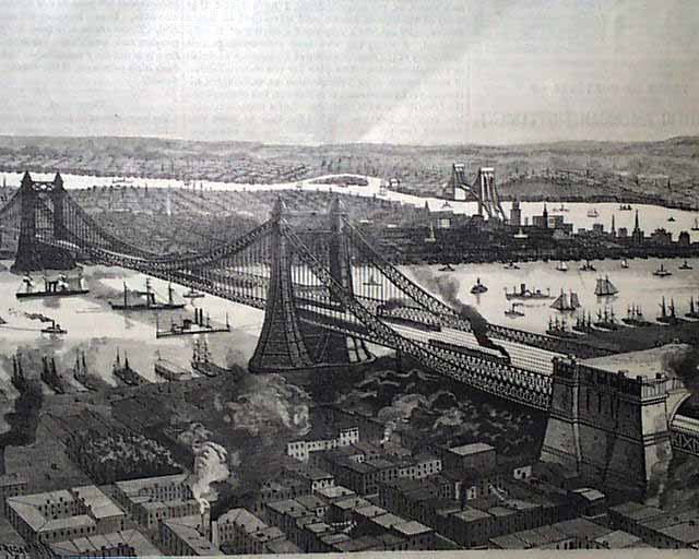 Proposed Hudson River Suspension Bridge...