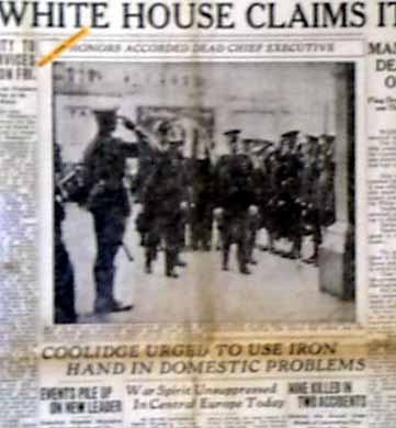 Death of Warren Harding....