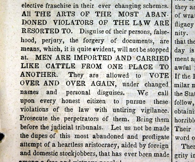 Election fraud in 1840...   1st "October Surprise"?